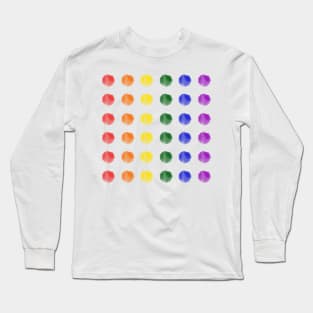 Watercolor Dots - gay pride Long Sleeve T-Shirt